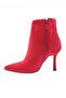 Colorful Beaded Ring Buckle Women's Heeled Boots Red 6849535 - 3