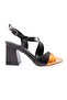 888-23y Women's Cross Strap Heeled Sandals