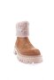 Women's Zippered Fur Detailed Boots Brown Suede 331412682 - 2