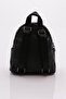 Black Patent Leather Women's Backpack with Zipper - 1262856 - 3