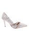 Ysf-07-23y Women's Silver Stone Banded Evening Dress Shoes