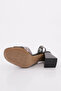 Black Women's Heeled Sandals with Thick Straps - Opening 94521033 - 5
