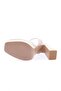 Women's Ankle Strap Thick Sole Heeled Shoes Beige Melange 523285 - 5