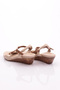 Nude Colored Women's Wedge Heel Sandals - 26233138 - 3