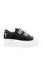 898-23Y Women's Silver Stone Detailed 2 Velcro Thick Sole Sneakers