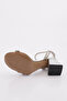 Women's Silver Stone Twisted Heeled Sandals Silver Opening 91721033 - 5