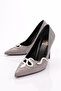 Women's Heeled Shoes Platinum Striped 62722859 - 4