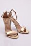 Gold Metallic Women's Heeled Shoes - 421102859 - 2