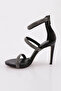 2001 Women's Embroidered Ankle Tie Heeled Shoes - 3