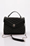 Women's Daily Shoulder and Shoulder Bag Black 837934110