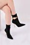 8000 Women's Heeled Boots Black Striped Nubuck - 5