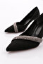 Women's Heeled Shoes Black Suede 34973539 - 4