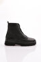 Women's Rubber Detailed Ankle Boots Black Leather 48633217