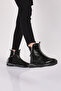 600 Women's Zippered Stone Striped Boots Black Stone Black