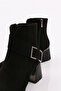 Black Suede Women's Heeled Boots - 5133564 - 4