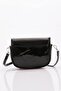 Black Patent Leather Corded Women's Bag - 41633431 - 3