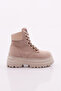 Skin Color Women's Lace-Up Boots - 123036122372