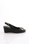 Women's Back Tie Heeled Shoes Black 354223539