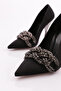 165 Women's Big Buckle Heeled Shoes - 4