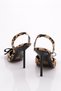 Women's Black Leopard Classic Heeled Shoes 56593557 - 3