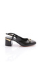 Women's Back-Tie Heeled Shoes Black Patent Leather 352523539