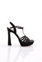 2015 Women's Stripe Long Heeled Evening Dress Shoes