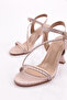 Women's Ankle Strap Heeled Shoes Rose Silvery 3510123534 - 4