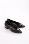 Women's Heeled Shoes with Metal Accessories Black 79582534 - 2