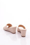 Women's Wedge Heeled Slippers Ecru 354583539 - 3
