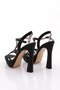 2015 Women's Stripe Long Heeled Evening Dress Shoes - 3