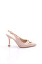 Women's Back Tie Heeled Shoes Beige Nubuck 61823534