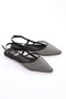 6015 Women's Pointed Toe Back Tie Ballerinas - 2