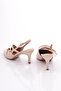 Women's High Heel Shoes with Belt Accessories Beige Patent Leather 7766535 - 3