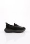 Women's Stone Striped Sports Shoes Black Silk Black 26435105