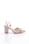 Women's Ankle-Strap Heeled Evening Dress Shoes Gold Imported 26234110214162322