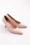 340-1 Women's Pointed Toe Low-cut Heeled Shoes - 2