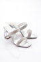 2025 Women's Double Striped Heeled Evening Dress Slippers - 2