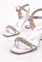 1013 Women's Stone Rope Twisted Heeled Evening Dress Shoes - 4