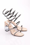 2024 Women's String Ankle Wrap Heeled Evening Dress Shoes - 2