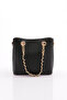 Women's Flower Brooch Chain Detailed Bag Black 81103555 - 3