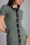 Polo Yaka Desenli Multi Triko Elbise - 5