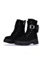 7640 Black Emerald Winter Girl's Fur Boots