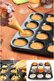 12-Piece Muffin Mold Cupcake Capsule Oven Mini Cake Brownie Cake Container Fireproof Non-Stick - 5