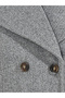 Regular Fit Double Breasted Flared Wool Like Coat - 3
