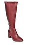J 848300109   Burgundy Thick Heeled Women's Boots - 8