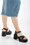 Women's 8 Cm Summer Cross Sandals Black - 4