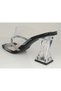 22Y508-1 Women's Transparent Banded Transparent Heeled Stone Slippers, Narrow Fit, Please Choose 1 Size Larger - 3