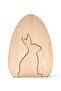 Rabbit Wood Decoration, Beige - 2