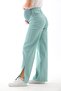 Maternity Stretchy Tummy Band Waist Adjustable Pipe Leg Slit Jeans Pants - 2