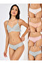 Pack of 4 - Lace Trim Cotton Rib Bikini Brief